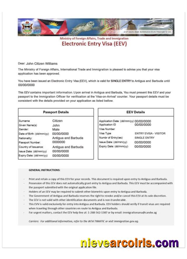 ANTIGUA AND BARBUDA e-visa